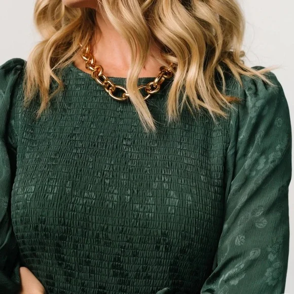 Baltic Born Dark Green Long Sleeve Dress - Picture 3 of 14